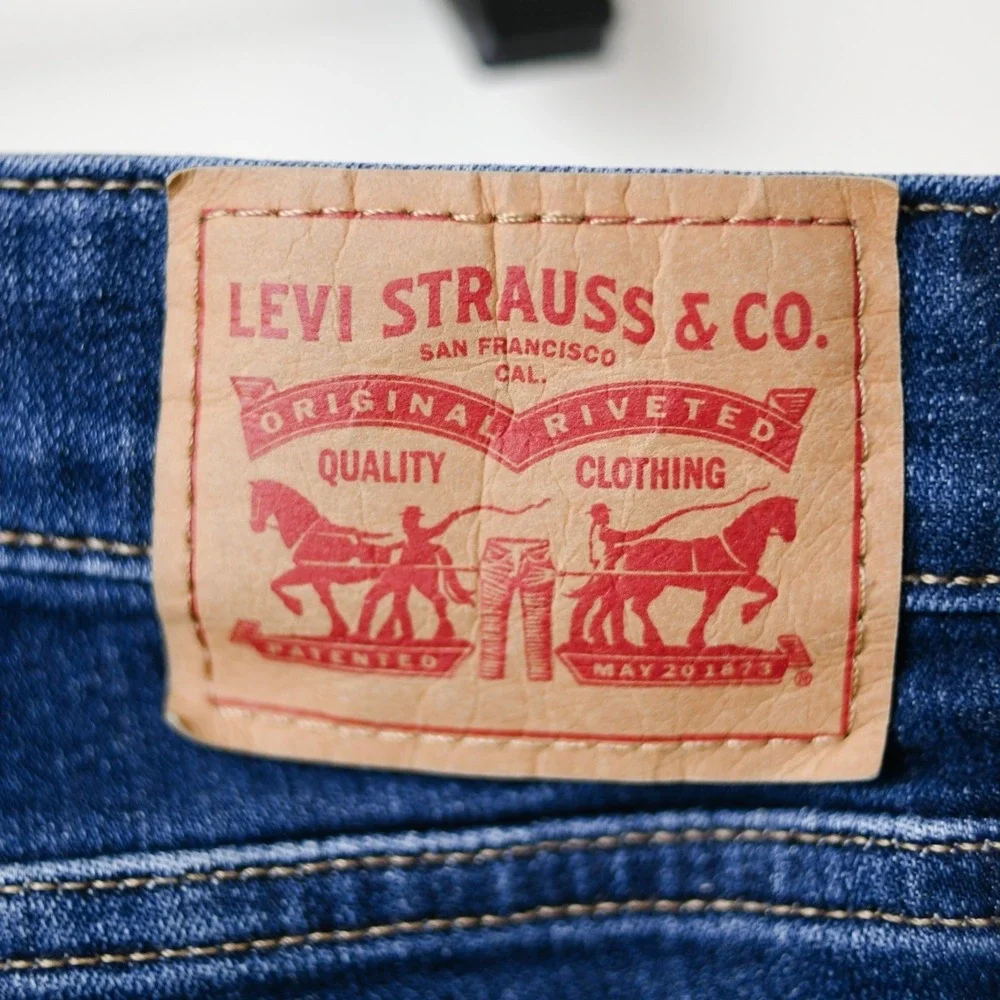 Levi's 725 High Rise Bootcut Jeans Womens 32 Dark Wash Western Rodeo Flare Denim